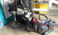 Használt Babakocsi Peg Perego at4 babakocsi, autós rögzíthető hordozóval